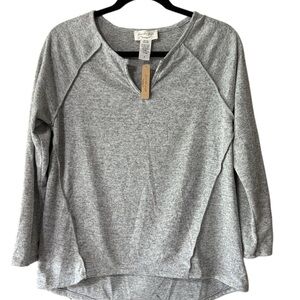 Anthropology Lavender Field Heather Gray Women's Shirt